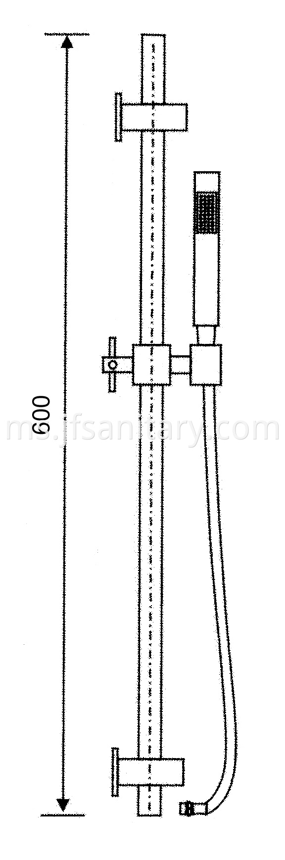 Size Of Bathroom Sliding Bar Hand Shower Holder